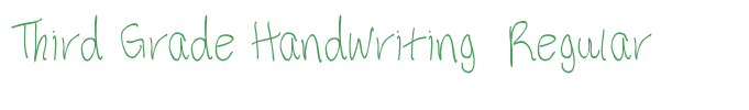Third Grade Handwriting  Regular